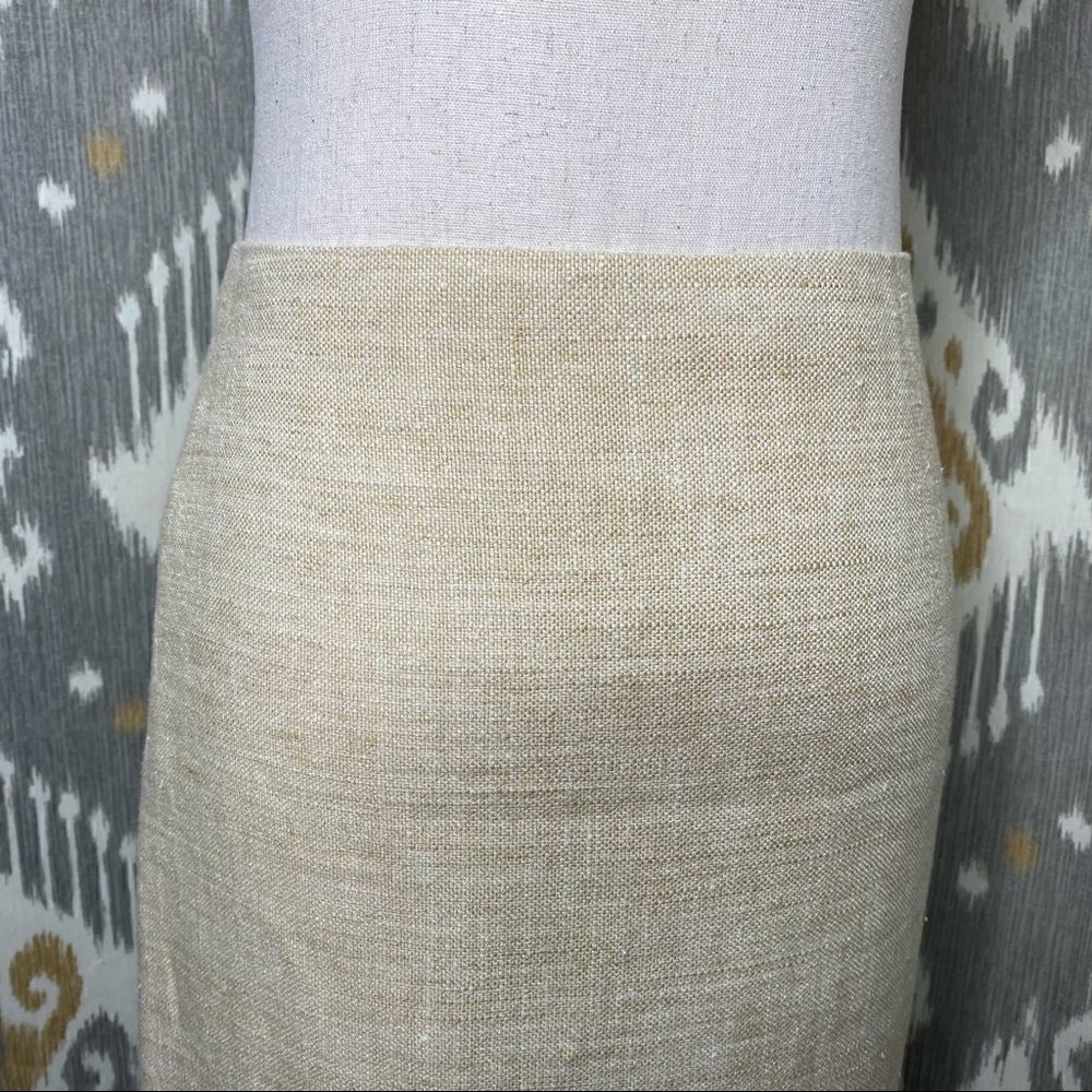 Ralph Lauren Flax Silk & Linen Pencil Skirt - Picture 6 of 14